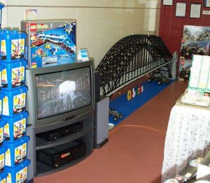 Ross Crawford’s Sydney Harbour Bridge at the OzBricks meeting. 28th April 2002. Photo by Ross Crawford
